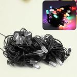 GIGAWATTS LYCODI 30m Serial String Light Fairy Rice Lights with LED Bulb Indoor Outdoor Decoration for Wedding Home Festival Diwali Christmas & Party (Multicolour, 1Pc)