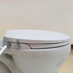 Hibbent Non Electric Mechanical Toilet Bidet Seat with Dual Nozzle Adjustable Water Pressure Self Cleaning - Combined Toilet Bidet(with 0.6m Hose) - (Round/Standard Bowl)- OB108