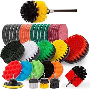 GFFG Set di 37 spazzole per trapano, set Power Scrubber per sigillare piastrelle, vasca da bagno, lavabo, ruote, piastrelle, pulizia tappeti, bagno e cucina