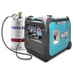 Könner & Söhnen KS 5500iEG S portable LPG/petrol inverter generator) Max.power 5500 W, UK Plug Sockets 1x13 A,1x32 A (230 V),2 USB ports,silent inverter generator, dual fuel generator