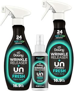 Downy Wrinkle Releaser Spray, Travel Size Spray + 16.9 Fl Oz Pack of 2, All In One Formula, Removes Wrinkles, Static and Odors, Light Fresh Scent