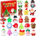 Chennyfun Advent Calendar 2024, Squishy Animal Toys Christmas Countdown Calendar 24 Days Surprise, Relief Stress Party Bag Fillers Surprise Gifts for Kids and Adults