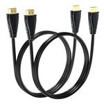 MOSIMLI HDMI Cables 3 ft, 2-Pack 4K UHD HDMI Cables Male to Male Adapter for ARC & CL3 Rated | for Laptop, Monitor, PS5, PS4, Xbox One, Fire TV, & More