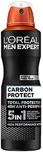 L'Oréal Paris Men Expert 48H Carbon Protect Anti-Perspirant Deodorant for Men, 250ml Pack of 6, Bulk Buy