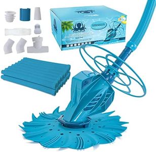 U.S. Pool Supply Octopus Professional Automatic Pool Vacuum Cleaner & Hose Set - Powerful Suction That Removes Swimming Pool Debris, Cleans Floors, Walls, Steps - Quiet Cleaning Side Climbing Sweeper