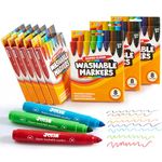 JOYIN 64 Count Washable Marker Set,Kids Felt Tip Pens,Drawing Coloured Pens Felt Pens,Non Toxic Markers for Kids Ages 3+,Colouring Set for Arts and Crafts Supplies (1pack of 8 colors)