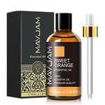 Sweet Orange Essential Oil 100ml, MAYJAM Pure Aromatherapy Essential Oils Sweet Orange Oil for Diffuser, 3.38fl.oz Essential Oils for Soap Making, Candle Making