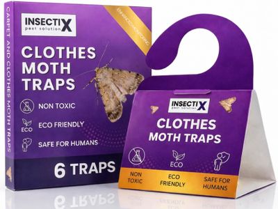 Clothes Moth Pheromone Traps 6-Pack – Non-Toxic, Odourless Wardrobe Protection