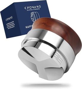 KYONANO 58mm Coffee Distributor, Espresso Distribution Tool, Adjustable Depth Espresso Tamper Leveler with Dalbergia Odorifera Wooden Handle Fits for 58mm Breville Gaggia E61 Portafilter