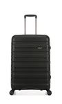 ANTLER - Lincoln Hard Shell Medium Suitcase - Durable, Lightweight & Expandable, 4 Spinner Wheels - Adjustable Handle, TSA Lock, 68cm - Black