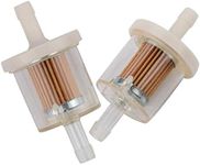 Set of 2, 691035 493629 Universal 40 Micron 1/4 Inline Fuel Filter fits for Briggs & Stratton Kawasaki 49019-7001 7-07061 Kohler 2505007S 2505021S husqvarna Lawnmower Parts (Black)