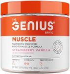 Genius Muscle Builder & Mass Gainer, Strawberry Vanilla - 100% Natural Anabolic Activator Supplement for Men & Women - Weight Gainer for Lean Muscle Growth & Bodybuilding