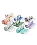 Mush 100% Bamboo Light Weight & Ultra-Compact Turkish Towel Super Soft, Absorbent, Quick Dry, Anti-Odor Bamboo Towel for Bath, Travel, Gym, Swim and Workout (8, Assorted),250 tc