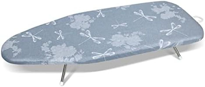 Duwee (30.47x73.66cm) Table top Ironing Board with Thicken Felt Padding, Heat Resistant Cover,Stainless Steel Leg (Dragonfly Pattern)