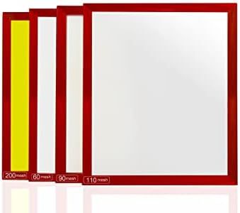 VKOMGH Dry Sift Screen Set,Aluminum Frame Screen, Polyester mesh Screen, 4-Piece Set (20 x 24") inches, mesh Size 60, 90, 110, 200 (Micron Equivalent 250, 165, 149, 75)