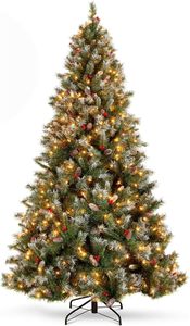 Asinse 7FT Pre-Lit Christmas Tree – Artificial Holiday Decor