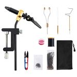 Goture Fly Tying Vise Kit - Fly Tying Vise, Bobbin, Threader, Scissors, Whip Finisher, Materials - Fly Tying Tools Set Assortment with Water-Resist Gear Bag