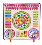 All in One Wooden Calendar/Clock/Seasons/Weather, Puzzle Learning Board for Kids Pack of 1