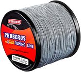 Proberos Braided Fishing Line 4 Strands Weaves PE Superbraid Multifilament Braid Superline Abrasion Resistant Fish Lines 328Yard/300M Gray 6lb