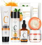 Shefave Vitamin V Serum Gesicht Gesichtspflege Set 6pcs Feuchtigkeit Hautpflege Set-Serum, Gesichtscreme, Reiniger, Toner, Mask, Geschenke Set für Gesicht Reinigung & Pflege, Skincare Set