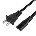 2 Prong Power Cord Fit for Roomba Home Base Charger 900 800 700 600 Series & i Series - i3 i4 i6 i7 i8 985 980 960 895 890 880 870 761 695 690 680 675 Charging Dock Power Cable Replacement Black