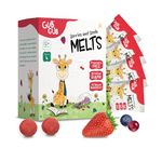 GubGub Melts Kids | Pack Of 3+1 (15g each) | Fruit Snacks | Healthy & Nutritious | Clean Ingredients | Kids Snacks Healthy 1-2 year | Made with Real Fruit Pulp | Puffed Kids Snacks (Berries & Seeds)