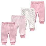 MAMIMAKA Baby Clothes Baby Trousers Newborn Baby Boy Trousers Girl 4-Pack