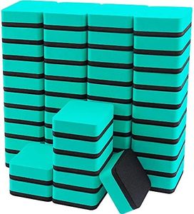 Mini Dry Erase Erasers, IHPUKIDI 48 Pack Magnetic Whiteboard Dry Erasers Chalkboard Cleaner Wiper for Kids and Classroom Teacher Supplies, Home and Office (2 x 2 Inch) Green