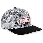 Marvel Baseball Cap for Boys and Teenagers One Size Adjustable Strap Boys Hat Summer Holiday Accessories Lightweight Breathable Sun Hat Gifts for Boys Black/White