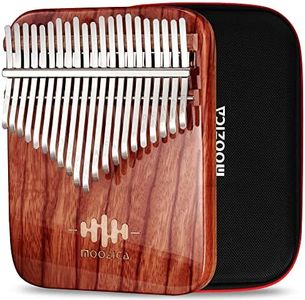 MOOZICA 21 Keys Kalimba, Solid Rosewood Single Board Professional Kalimba Thumb Piano Musical Instrument Gift (21 Keys, Rosewood)