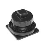 Rubbermaid Commercial Products FG505012 Stock Tank Drain Plug Kit, Outdoor use for all Stock Tanks, Black