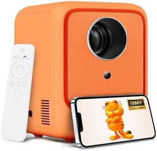 【Auto Focus/Keystone】Proiettore 4K Supporta, Heyup 10000L Videoproiettore 1080P Nativo 5G WiFi and Bluetooth, Mini Proiettore Portatile Home Cinema per Phone/iOS/Android/TV Stick/HDMI/USB, arancione