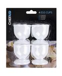 Chef Aid White Plastic Egg Cups, Set of 4