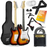 3rd Avenue XF Full Size 4/4 Electric Guitar Ultimate Kit with 10W Amp, Cable, Stand, Gig Bag, Strap, Spare Strings, Picks, Capo – Sunburst