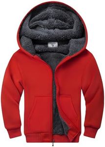 JACKETOWN Hoodie for Boys Fleece Jacket Zip Up Sherpa Lined Hooded Sweatshirts with Two Pockets 6-15 Years Old