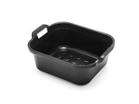 Addis 517936 Large Rectangular 10 Litre Washing Up Bowl with Handles, Black, 39 x 32 x 14 cm