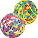 AMUU Rubber Band Ball #33 rubber bands 2 Pack ball About 300pcs colors rubber Bands for Office School Home Strong Elastic Band Loop Office Supplies