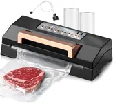 VacApex Easy-to-Use Food Vacuum Sealer, Powerful Suction Pump Vacuum Sealer Machine, Dual Heat Seal, Dry & Moist Modes, One-Touch Operation, Built-In Cutter & Bag Storage, 2 Rolls & Hose Included