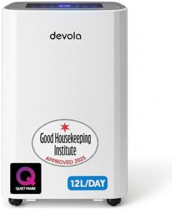 Devola 12L Dehumidifier & HEPA H13 Air Purifier- Quiet & Energy Efficient (costs less than 5p per hour) Dehumidifiers for Home, Laundry Drying Mode, Continuous drainage (DVH12L)