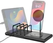 Scosche BaseLynx™ 2.0 Modular Charging System with Qi2 15W Wireless Charger Stand, 5W Charging Pad for AirPods Pro and 60W USB-C Multi Device Vertical Phone Charging Station Compatible w/Apple iPhone