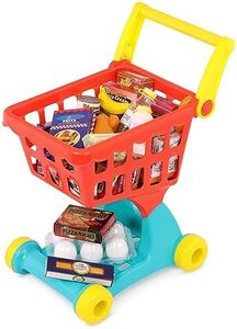 Battat – Pretend Shopping Playset – Play Groceries & Cart – 29 Play Food Items – Play Kitchen Accessories – 2 Years + – Shopping Day Grocery Cart