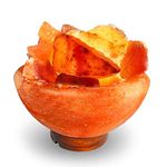 TATTVA * FIRE Bowl with Chunks * Himalayan Pink Rock Salt LAMP, Crystal LAMP, for Positive Energy, Healing, FENG Shui, VAASTU & Home Decor ( FIRE Bowl with Chunks )