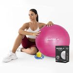 Vector X Gym Ball for Exercise Anti Burst Exercise Ball with Foot Pump for Workout Yoga Ball for Women and Men Swiss Ball for Balance Stability Training, Birthing Ball for Pregnancy, Fitness