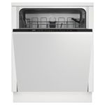 Beko DIN15X20 Full-size Integrated Dishwasher | Black Control Panel 60 cm Full size with 13 Place Setting | x30 Minute Quick Wash Technology