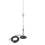 Bingfu Car Mobile Ham Radio High Gain Antenna Dual Band VHF UHF 136-174MHz 400-460MHz Amateur Radio Anti-Rust Antennas with Magnetic Base 5m Cable for Car Truck Two Way Radio Marine VHF Radio