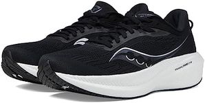 Saucony Men's Triumph 21 Sneaker, Black/White, 11 US