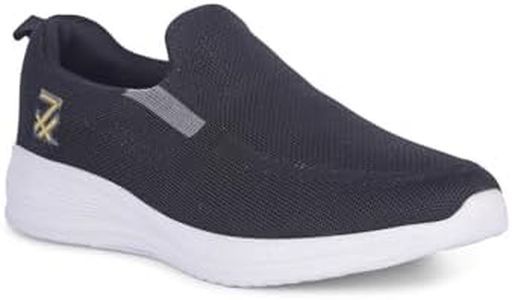 Liberty Leap7x NEATHER-1E Non-Lacing Walking Shoes for Men with EVA Sole| Suitable for Jogging, Workout, Gym & Outdoor Activity |Lightweight & Comfortable Footbed | Sports Footwear (Black - 41 EU)