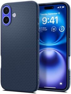 Spigen Coque pour iPhone 16 Plus, Liquid Air, [Surface Antidérapante] 6,7 Pouces - Bleu Marin