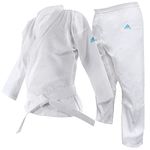 Adidas | Adistart Karate Gi for Men, Women & Kids | Perfect for Training and Sparring | Lightweight Polycotton Martial Arts Uniform with Elasticated Waistband and White Belt