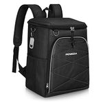 Cooler Backpack Cool Bag 36 Cans Insulated Picnic Backpack Lightweight Waterproof Meal Prep Bag for Camping Hiking Lunch Picnic Daypack (Black)